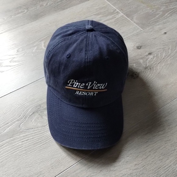 Pine View Resort Hat Baseball Cap Monticello Indiana Cotton Adjustable Strap - Picture 2 of 12